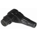 Contrefiche coudée mâle XLR 3 pôles noire