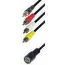 Câble audio 4x cinch / 1x Din 5 pôles femelle 1.5 m A 32L