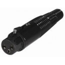 Contrefiche XLR femelle noire